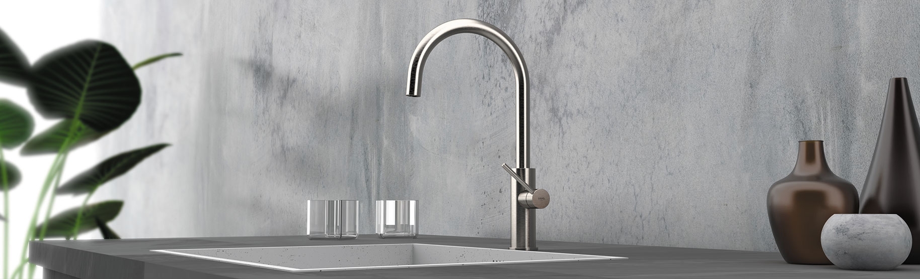 Stainless steel sink mixer taps